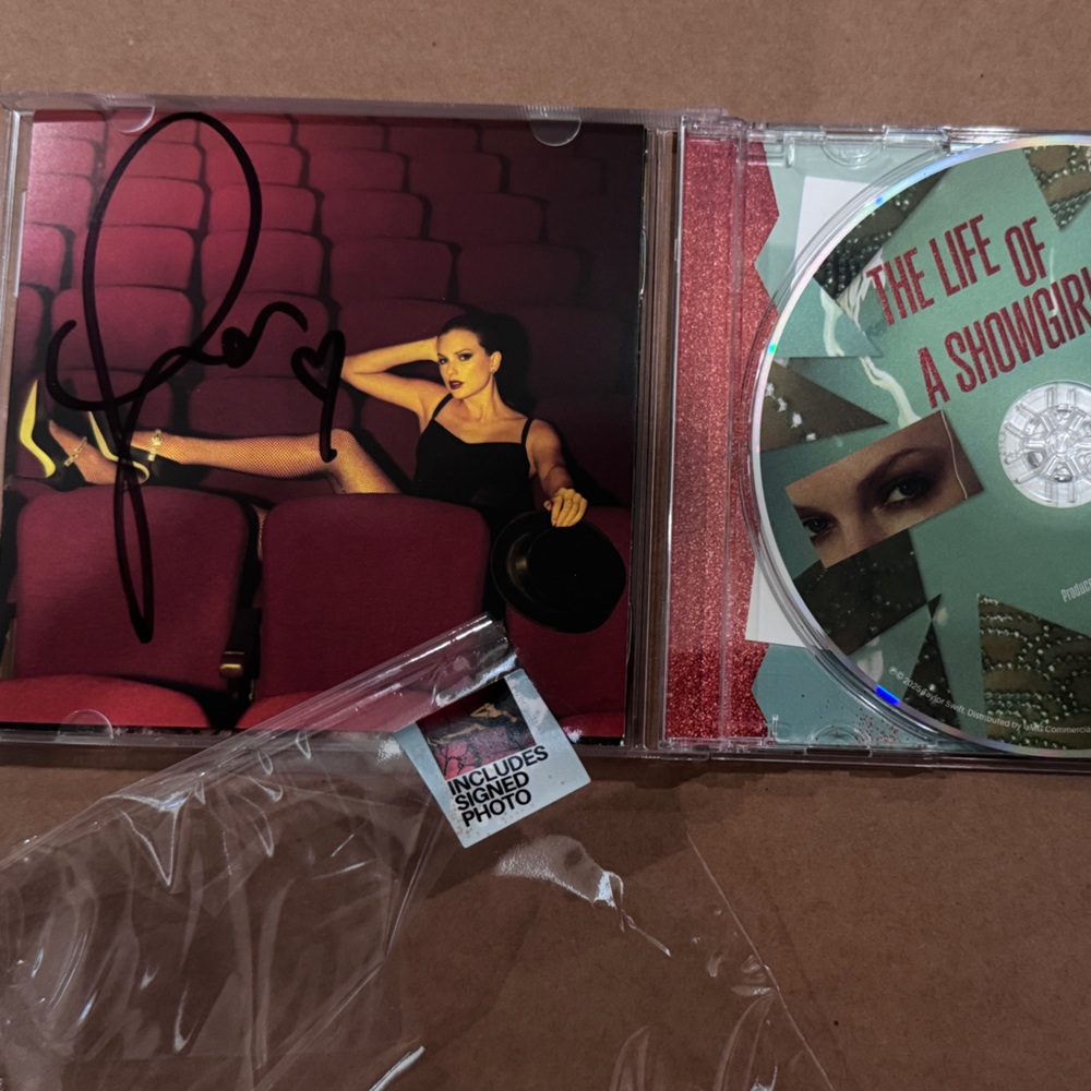Taylor Swift Life of a Showgirl CD Signed Photo 4
